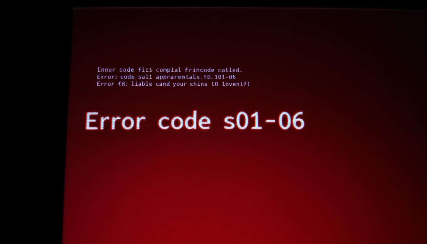 Code erreur s01-06