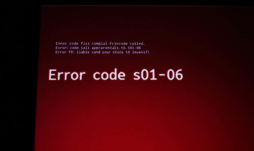 Code erreur s01-06