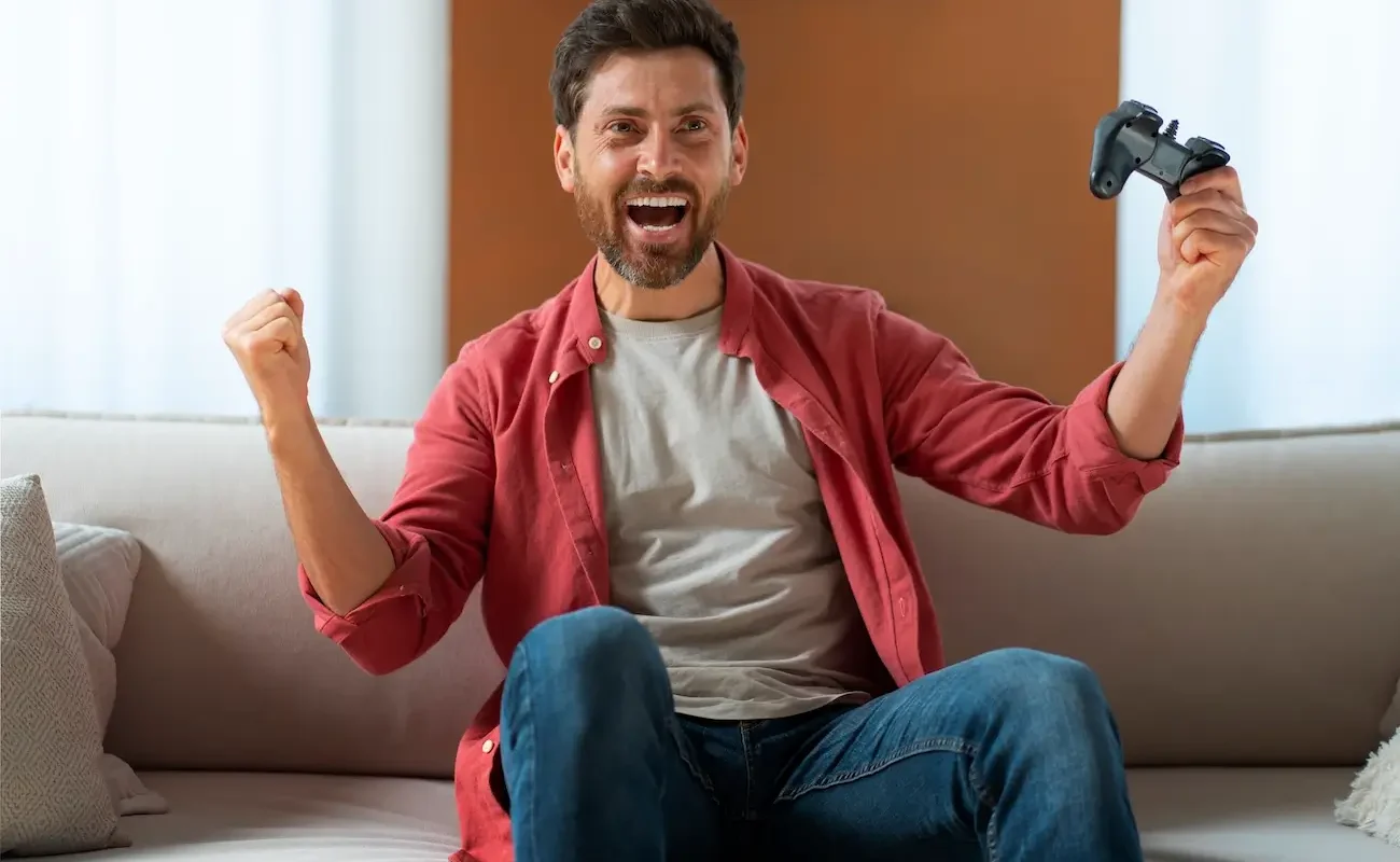 homme jeu vidéo