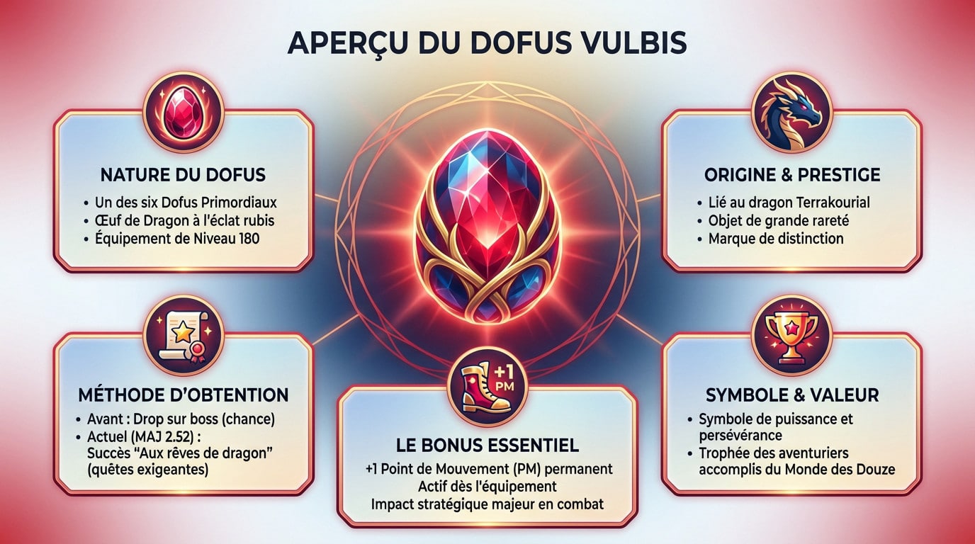 <strong>Aperçu du Dofus Vulbis, un œuf de dragon rougeoyant</strong>