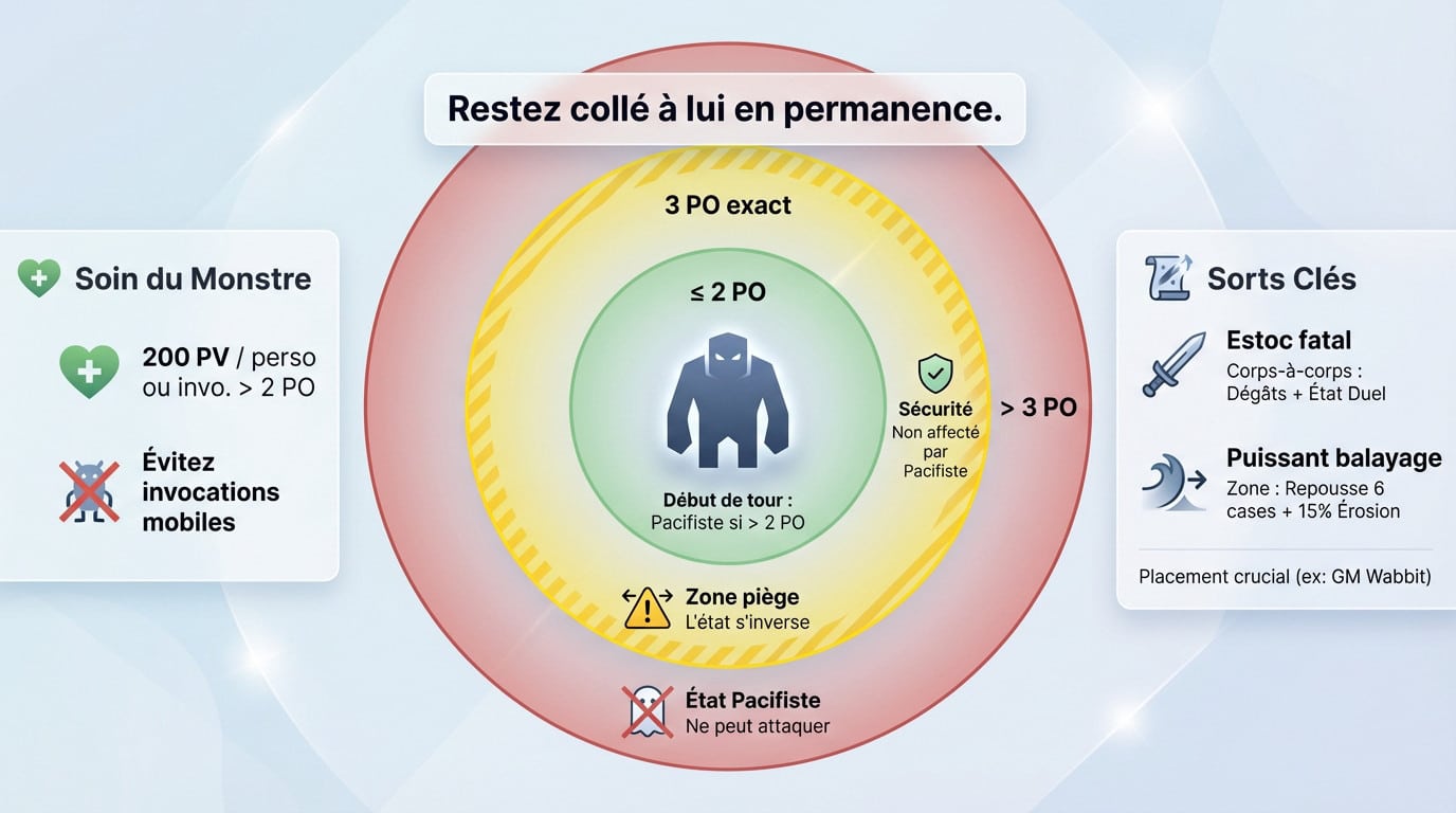 Combat contre Trukipik Dofus gestion distance et état pacifiste