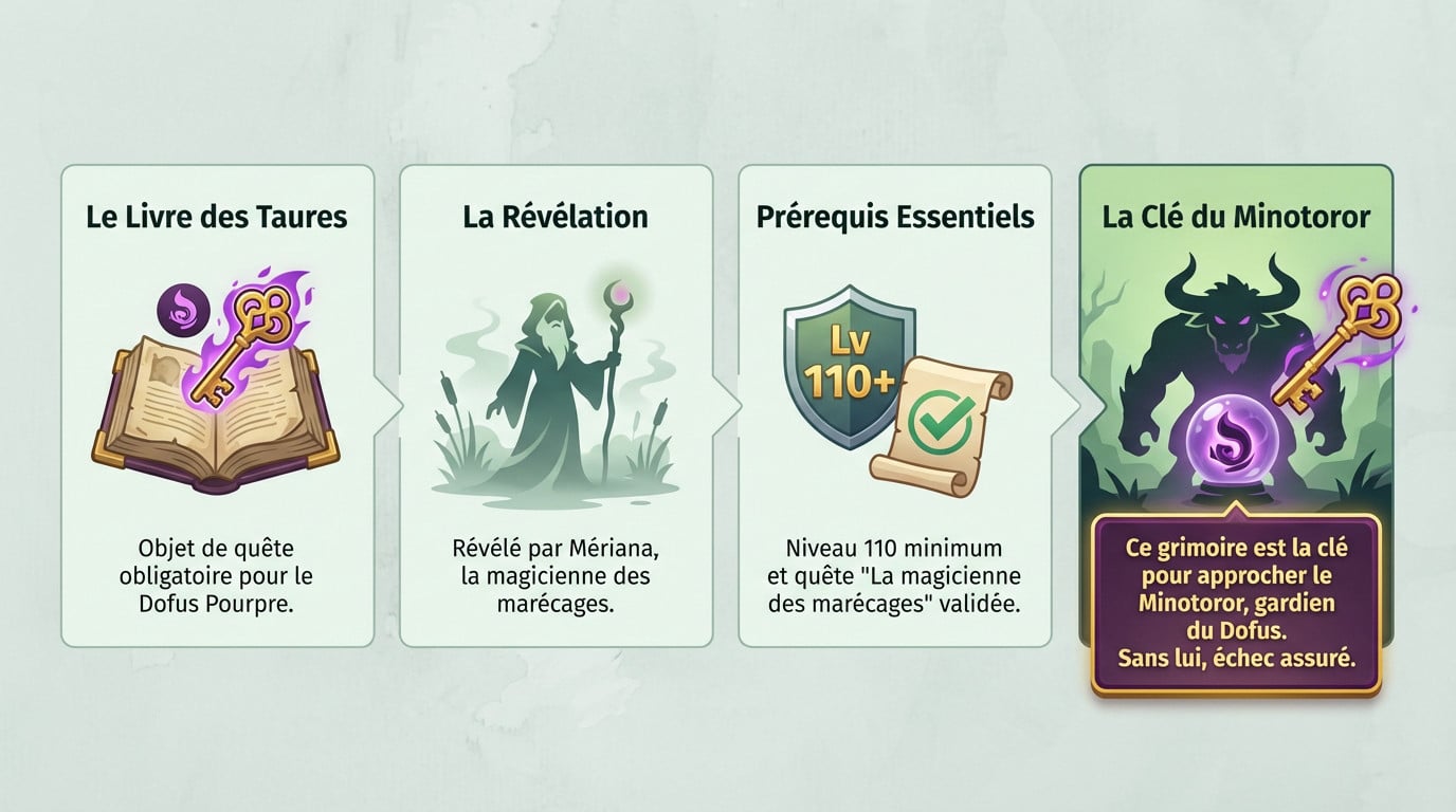 Illustration du Livre des Taures nécessaire pour la quête du Dofus Pourpre