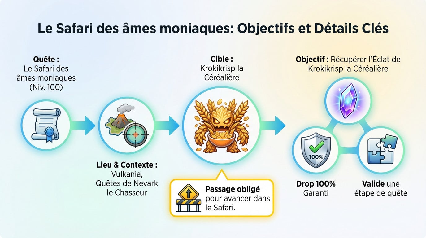 Détails de la quête Le Safari des âmes moniaques dans Dofus