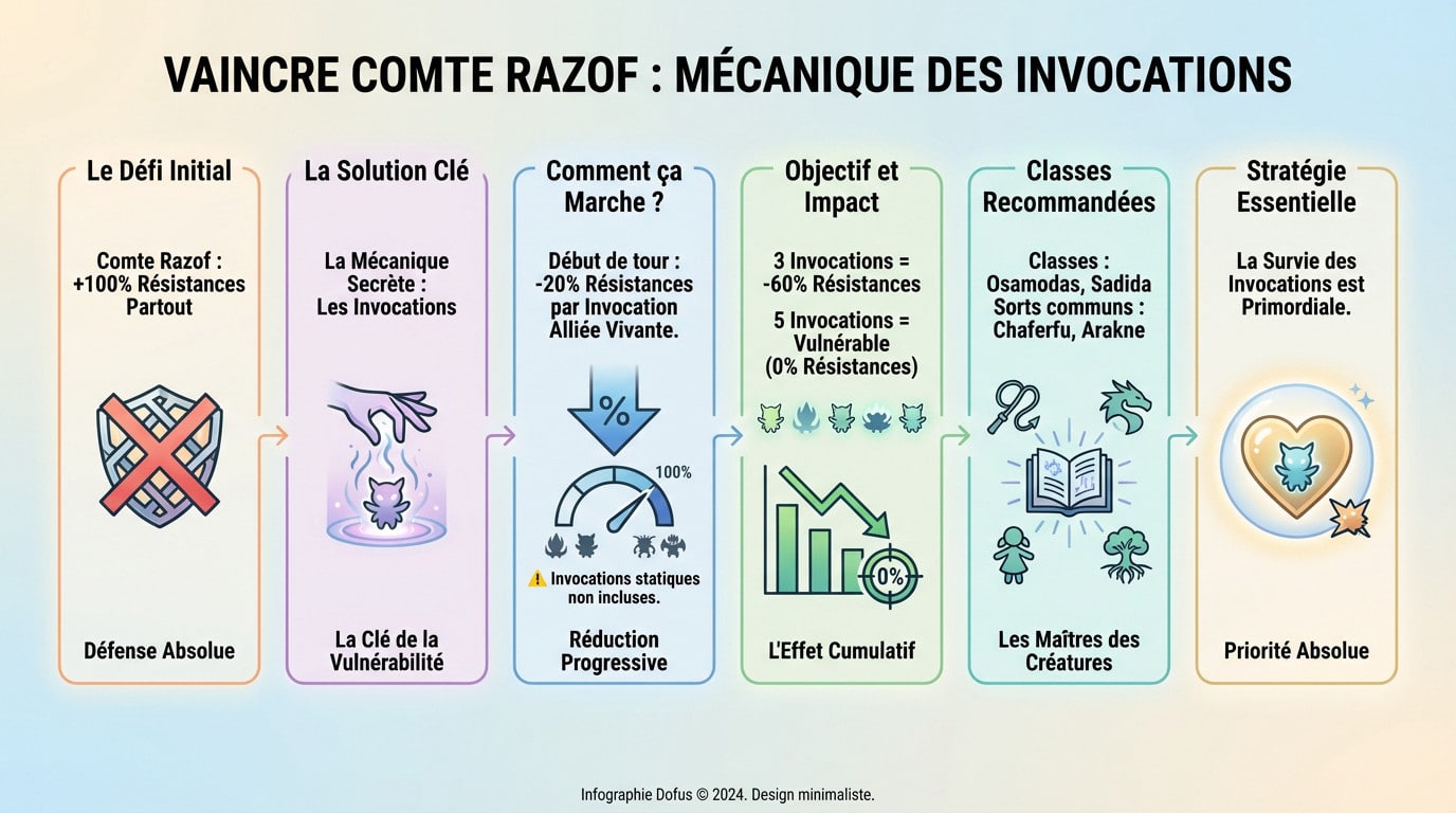Stratégie Dofus Comte Razof placement des invocations
