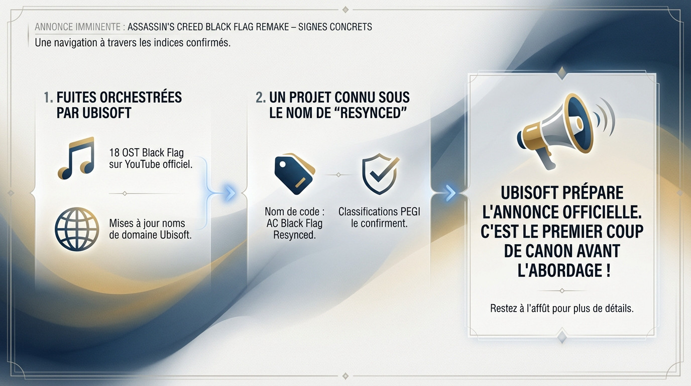 Edward Kenway sur son navire, illustrant l'annonce imminente du remake d'Assassin's Creed Black Flag