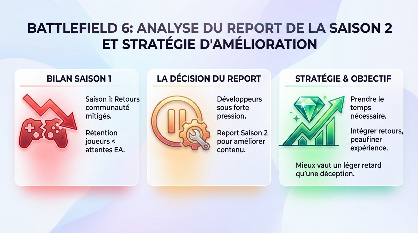 Soldat de Battlefield 6 en attente tactique illustrant le report de la saison 2