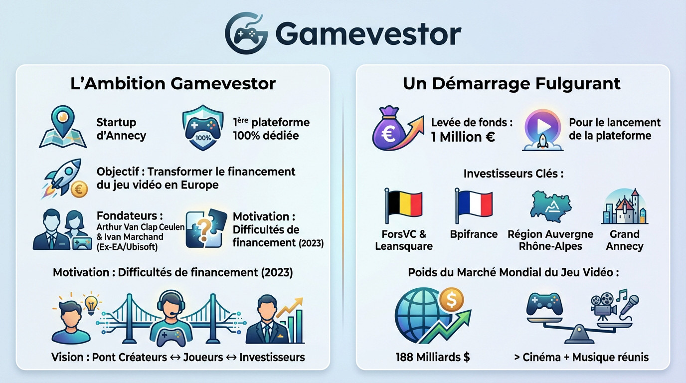 Illustration de l'ambition de Gamevestor sur le marché du financement du jeu vidéo