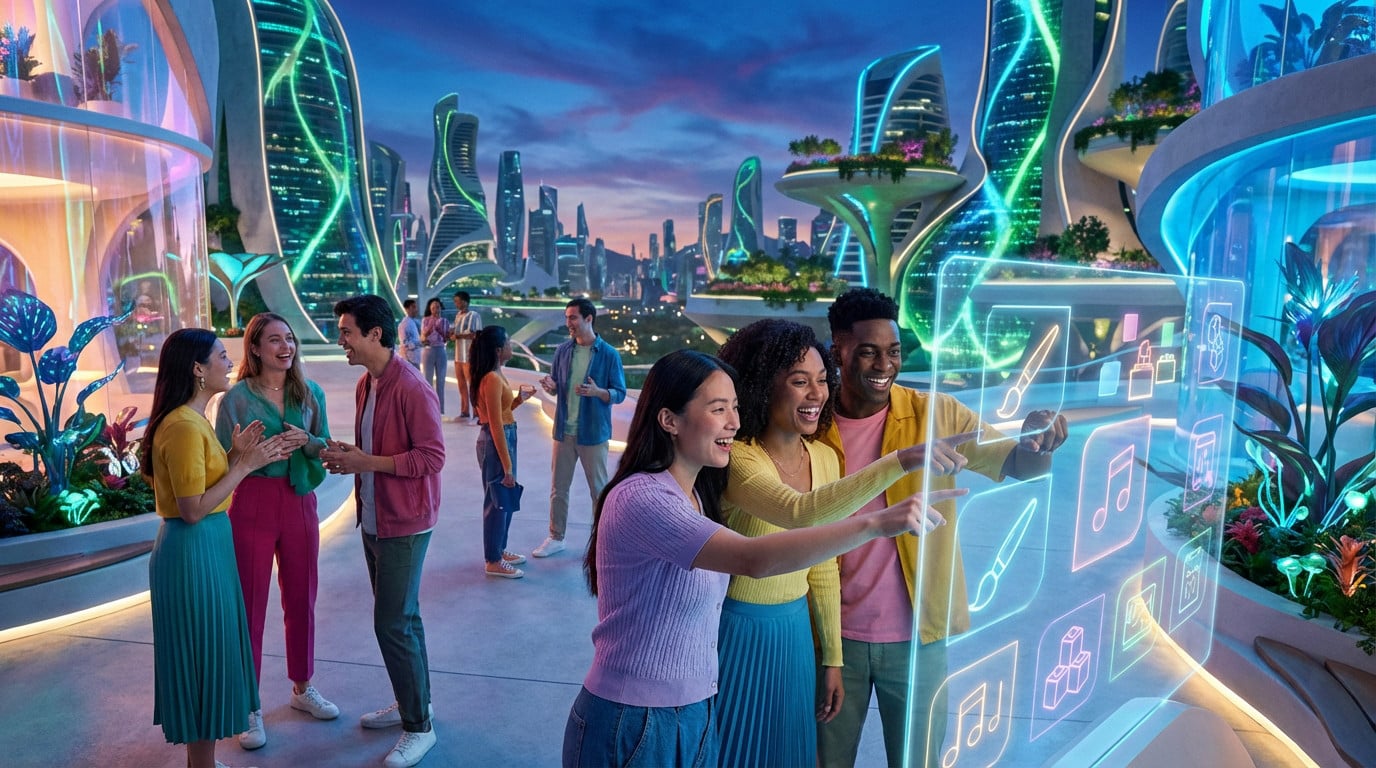 joyful-interaction-in-a-vibrant-digital-dream-city