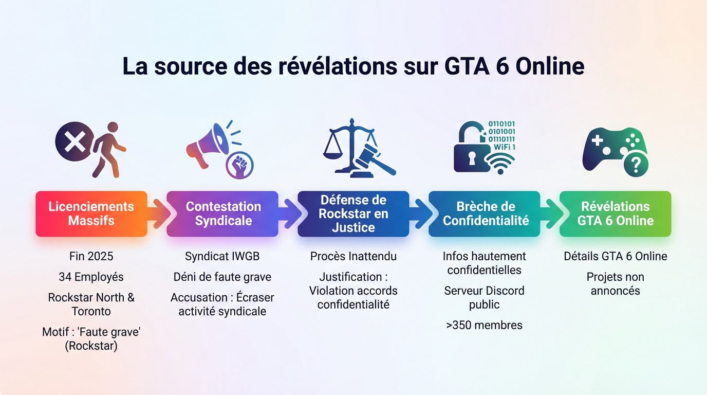 Salle d'audience symbolisant le procès Rockstar Games et la fuite GTA 6 Online