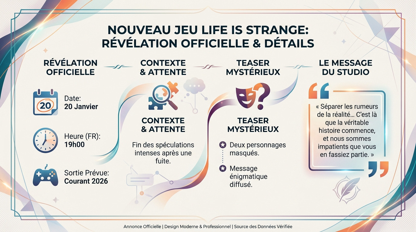 Teaser officiel Life is Strange 5 annonce date révélation