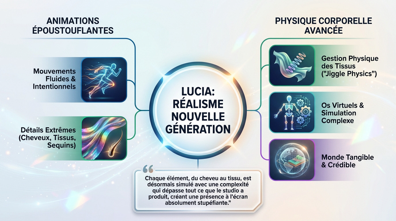 Lucia dans GTA 6 illustrant un réalisme graphique de nouvelle génération