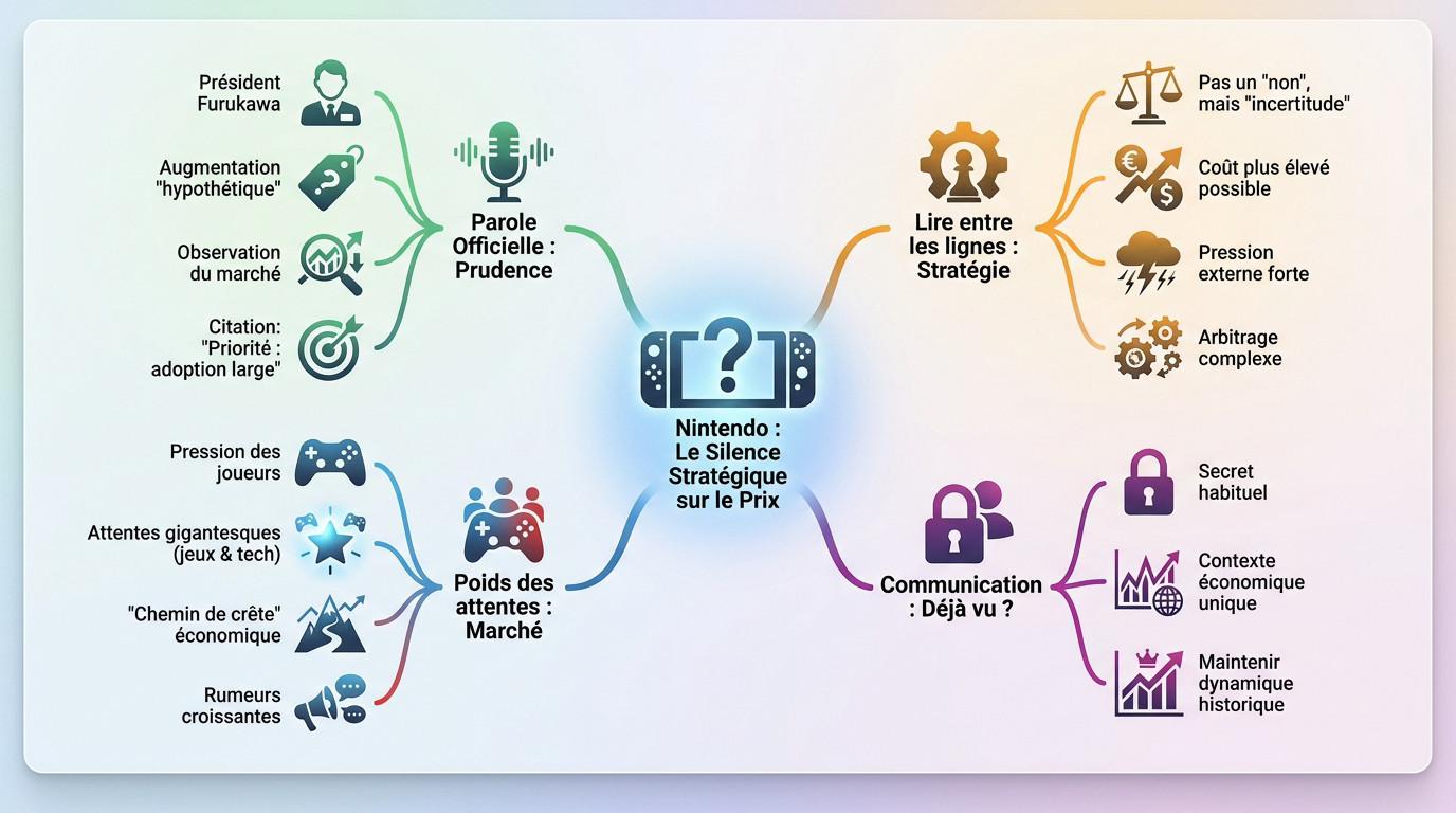 Shuntaro Furukawa en conférence de presse évoquant la stratégie de prix de la future console Nintendo face aux incertitudes du marché