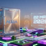Futuristic Project Aura Collector's Edition game box on a vibrant platformer landscape, with release date 22 MAY 2026 and multi-platform icons.
