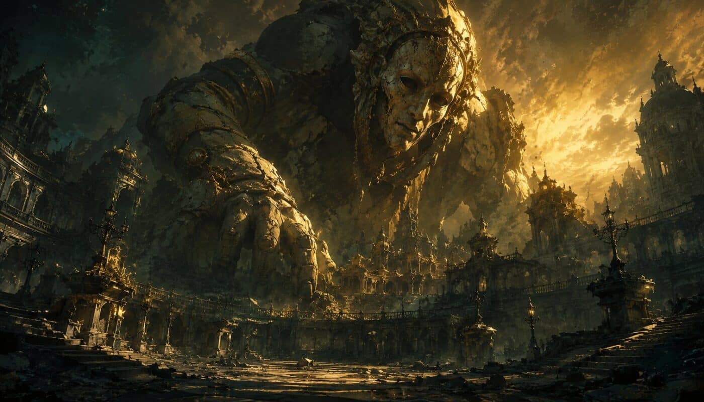 Boss colossal masque dans Clair Obscur Expedition 33