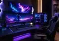 Configuration gaming PC moderne avec écran et accessoires pour 2026