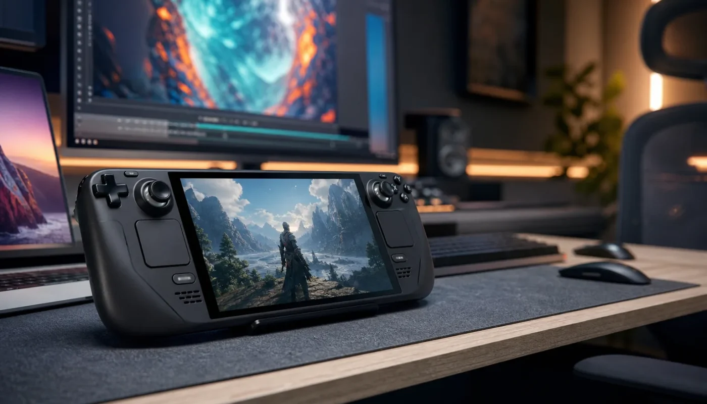 Console portable Steam Deck en 2026 pour jeux vidéo nomades