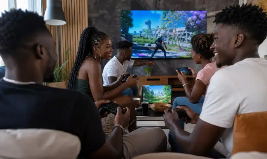 Groupe de joueurs connectés en ligne pour le cross-play entre amis