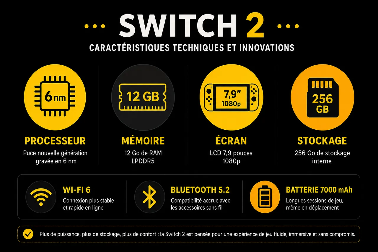 Switch 2 : ce que l’on sait (vraiment) de la prochaine console de Nintendo en 2026 , Caractéristiques techniques et innovations de la Switch 2