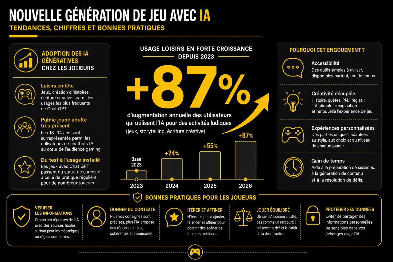Chat GPT comme compagnon de jeu: astuces et possibilités pour gamers , Nouvelle génération de jeu avec IA: tendances, chiffres et bonnes pratiques