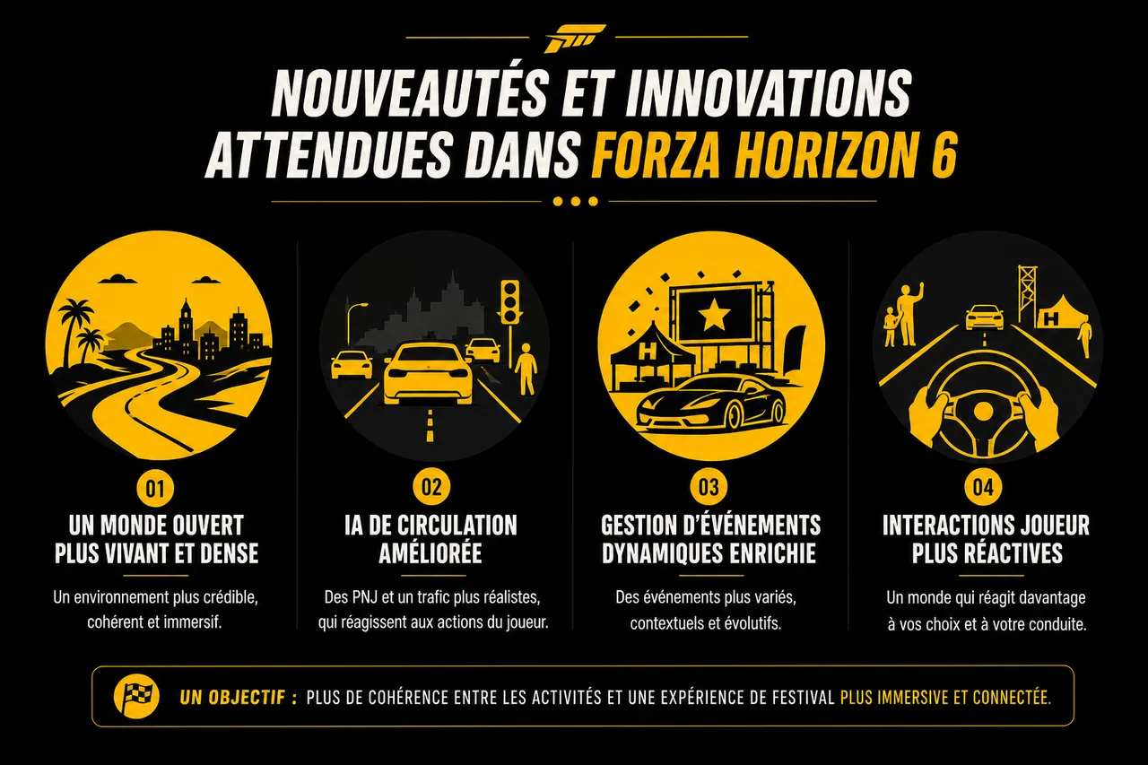 Forza Horizon 6 entre attentes des joueurs, rumeurs et héritage de la saga , Nouveautés et innovations attendues dans Forza Horizon 6