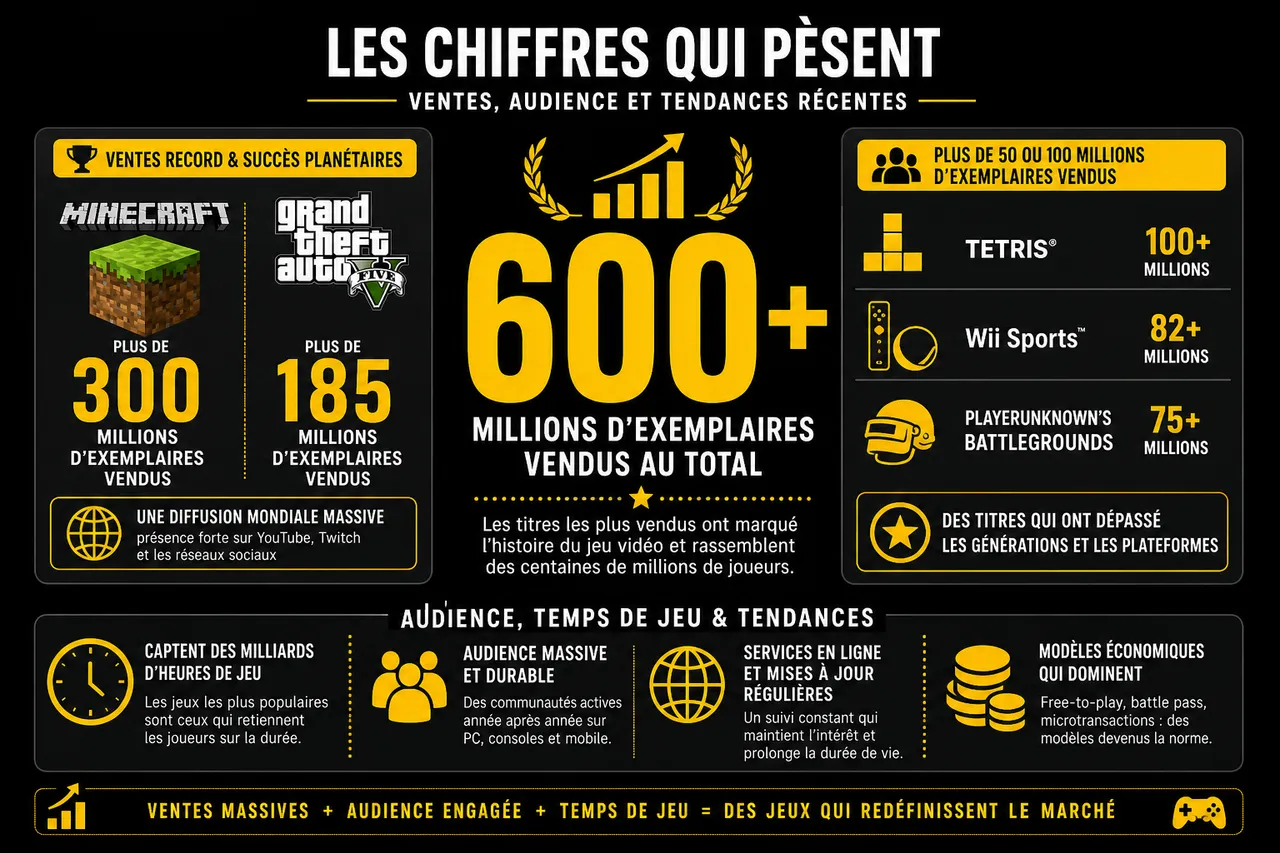 Quel est vraiment le meilleur jeu vidéo de tous les temps? , Les chiffres qui pèsent: ventes, audience et tendances récentes