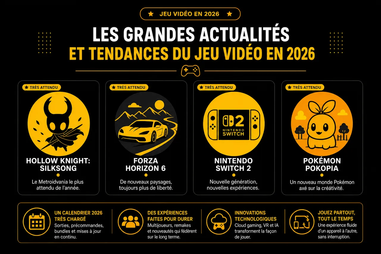 Actualité jeux vidéo en 2026 et les grandes tendances que tout gamer devrait suivre , Les grandes actualités et tendances du jeu vidéo en 2026