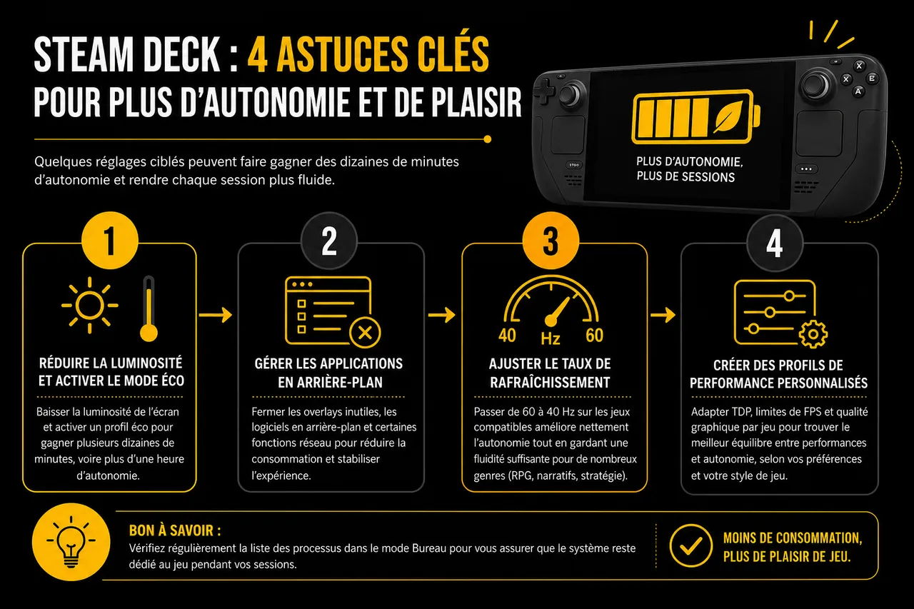 Steam Deck en 2026 et pour qui la console portable a vraiment du sens , Conseils et astuces pour optimiser son expérience Steam Deck