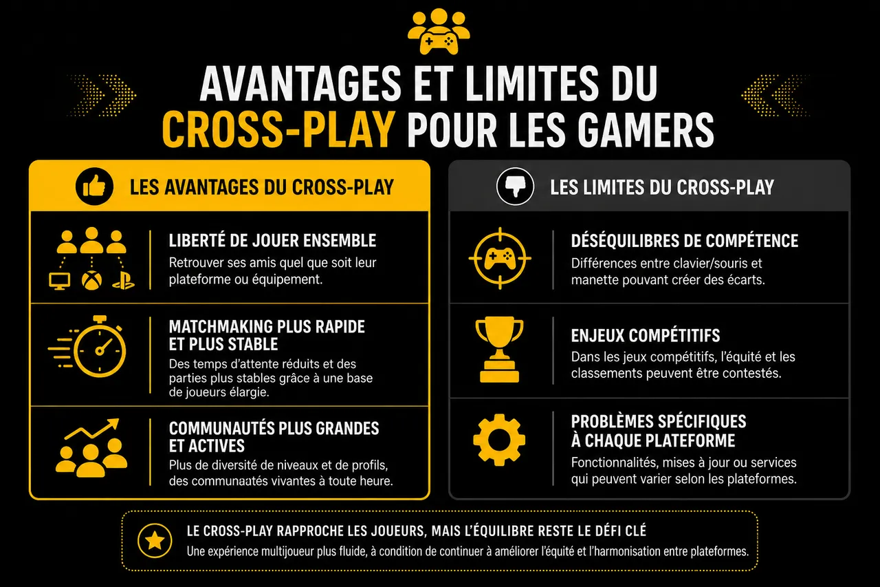Pourquoi le cross-play change la façon de jouer entre amis? , Avantages et limites du cross-play pour les gamers