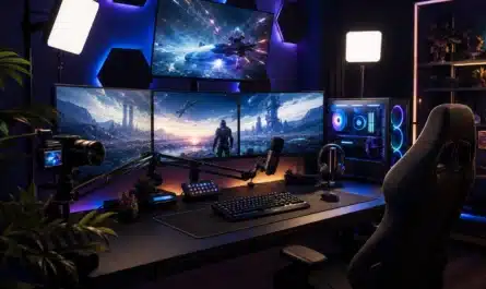Montage vidéo gaming créatif avec captures d'écran et effets visuels