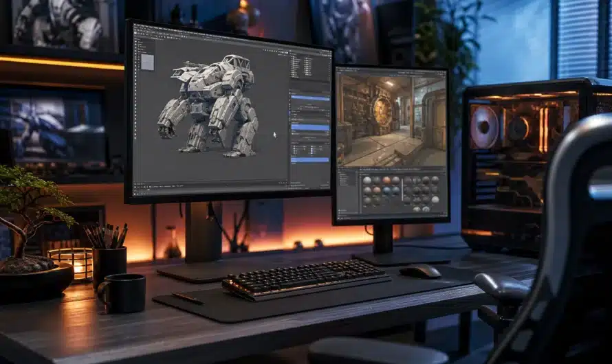 Modélisation 3D d'assets de jeux vidéo avec Blender professionnel