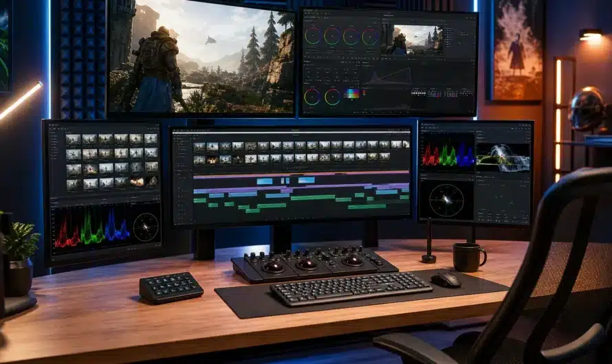Montage de créateur de contenu gaming utilisant DaVinci Resolve