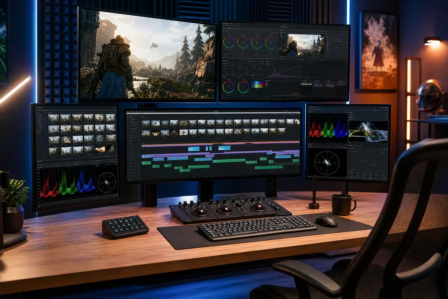 Montage de créateur de contenu gaming utilisant DaVinci Resolve