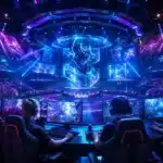 Équipe d'e-sport en compétition avec technologies innovantes en 2026