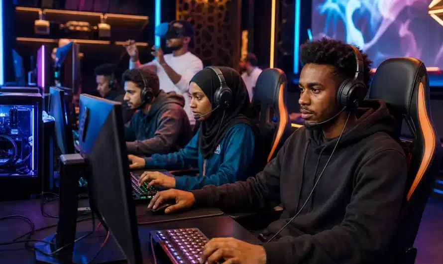 Casque de réalité virtuelle avec manettes pour jeux vidéo immersifs