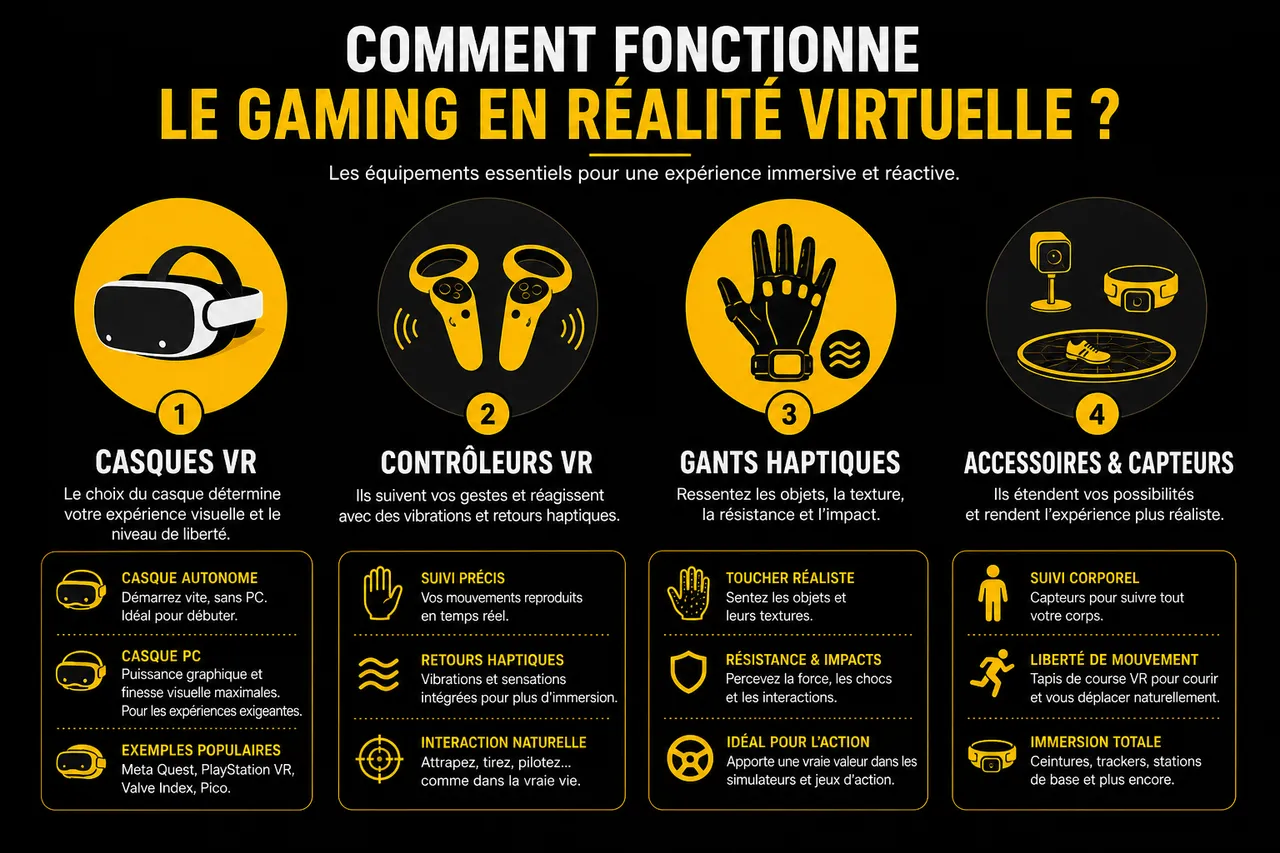 Réalité virtuelle et jeux vidéo, ce qu’il faut savoir avant de se lancer , Comment fonctionne le gaming en réalité virtuelle?