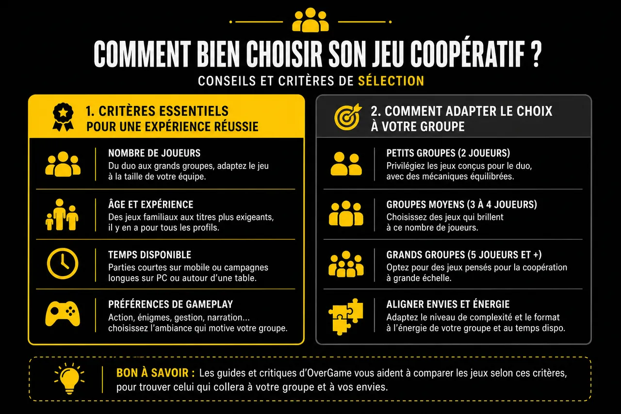Les meilleurs jeux coopératifs pour jouer sans prise de tête , Comment bien choisir son jeu coopératif? Conseils et critères de sélection