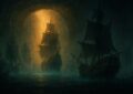 Armada de navires fantomes echoues dans une arche caverneuse, guide Dofus Armada l'Invincible