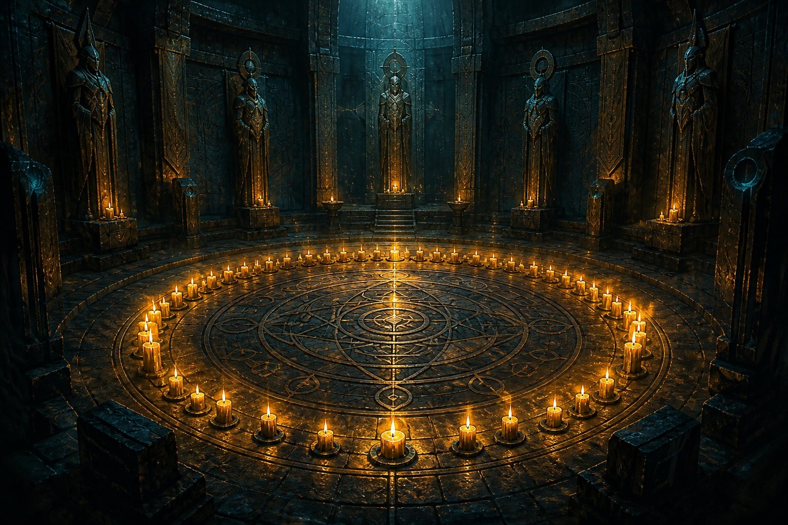 La salle du rituel de la Tour de Gisgoul, illustration de la quête L’entrée des artistes